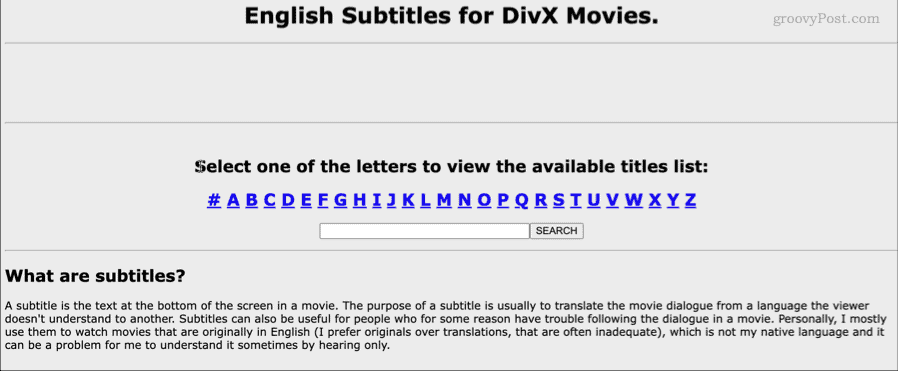divx filmleri ana sayfası için ingilizce altyazı