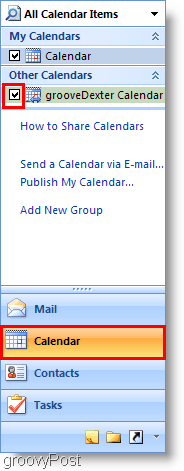 Outlook 2007 Takvim Ekran Görüntüsü - 2. Takvim Ekle