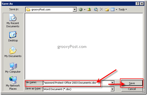Microsoft Office 2003 Belgelerini Şifrele
