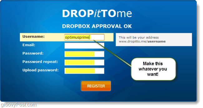 dropbox yükleme URL'si oluştur