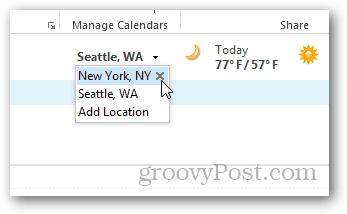 Outlook 2013 Takvim Hava Durumu Turu - Şehir Ekle / Kaldır