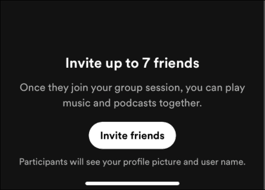 arkadaşlarını davet et butonu arkadaşlarla spotify dinlemek