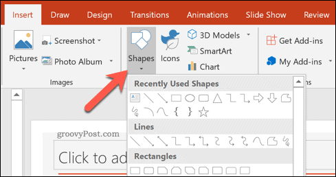 PowerPoint sunumuna şekil ekleme