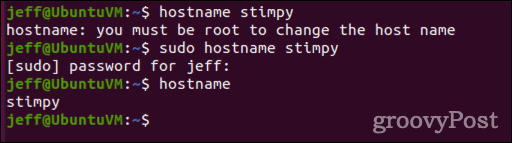 hostname komutunu kullanarak linux'ta ana bilgisayar adı nasıl değiştirilir