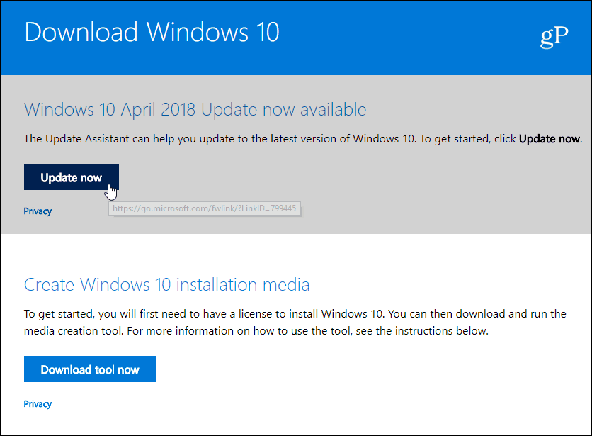 Windows 10 Nisan 2018 Güncelleştirmesini İndirin