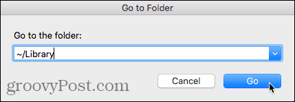 Mac'te Finder'da Klasör iletişim kutusuna git