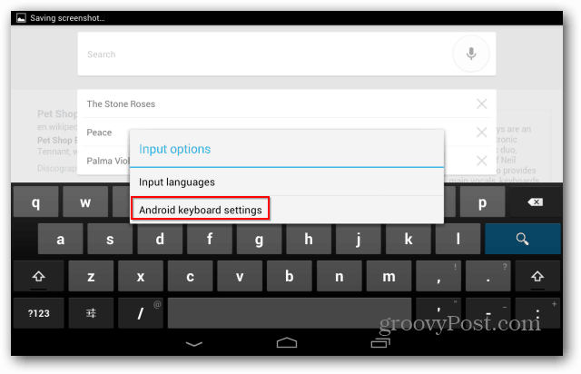Android klavye ayarları