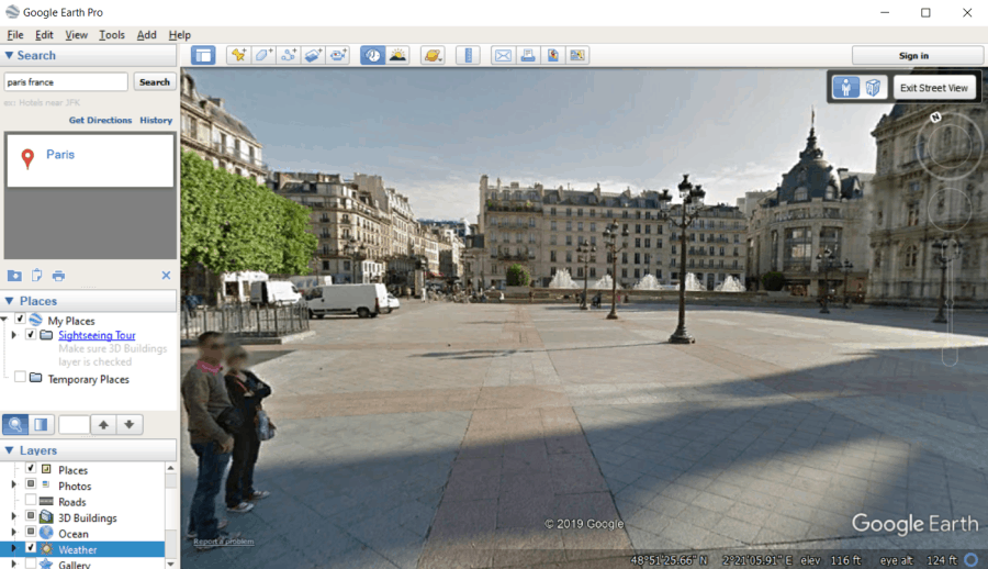 Paris Fransa'da zemin görünümü