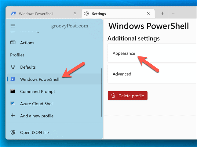 Windows Terminal görünüm ayarlarını değiştirme