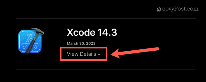 xcode ayrıntıları görüntüle