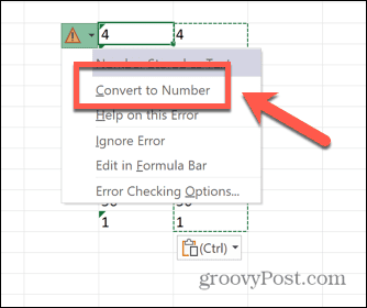 excel sayıya dönüştürme