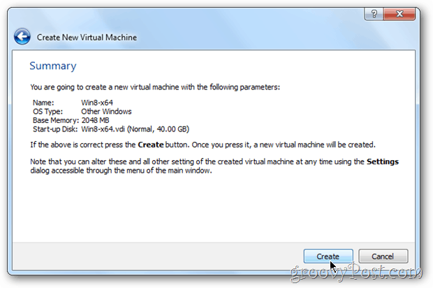 VirtualBox özet Vm pencereleri 8