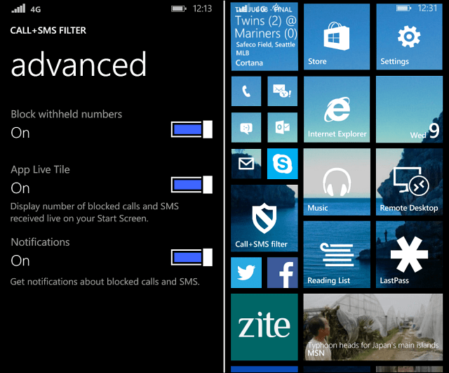 Aramaları Engelleme Windows Phone 8.1