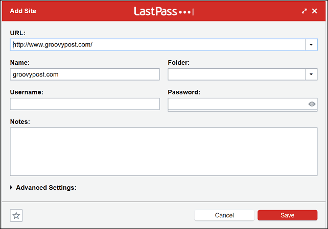 Lasspass Site formu