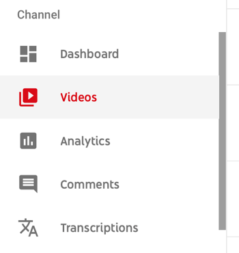 YouTube kanalınızı büyütmek için bir video dizisi nasıl kullanılır, analitik verileri görüntülemek için belirli bir YouTube videosu seçmek için menü seçeneği