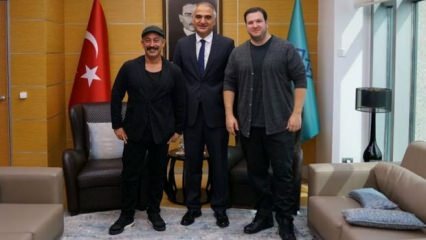 Kültür Bakanı Ersoy Cem Yılmaz ve Şahan Gökbakar'la görüştü