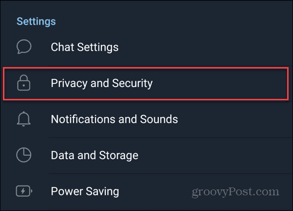 Android'de Telegram'da Gizlilik ve Güvenlik Ayarları