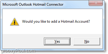 bağlayıcı aracında görünüm için bir hotmail hesabı ekleyin