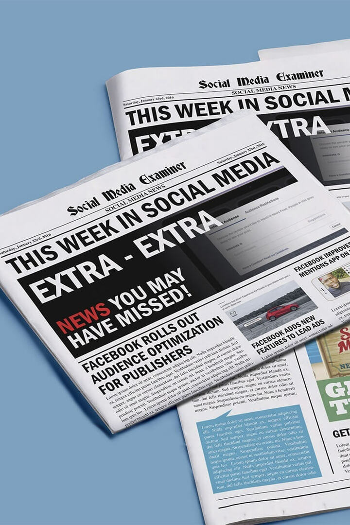 Yayıncılar için Facebook Kitle Optimizasyonu: Sosyal Medyada Bu Hafta: Sosyal Medya Denetçisi