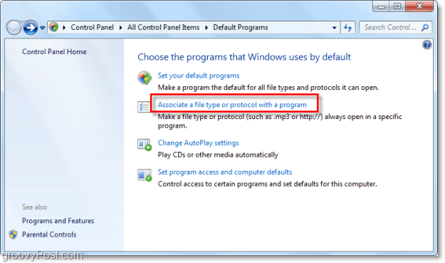 Windows 7'de dosya ilişkilendirmelerini değiştirme