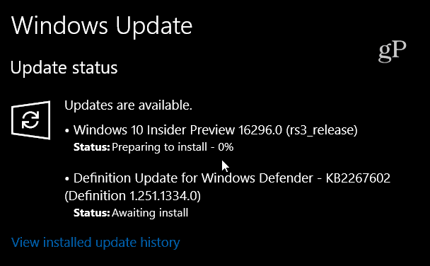 Windows 10 Derlemesi 16296