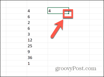 excel sürükleme tutamacı