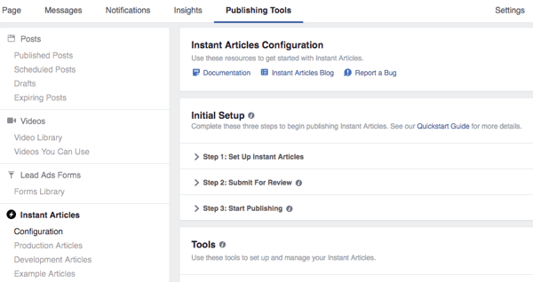 facebook yayınlama araçları anlık makaleler
