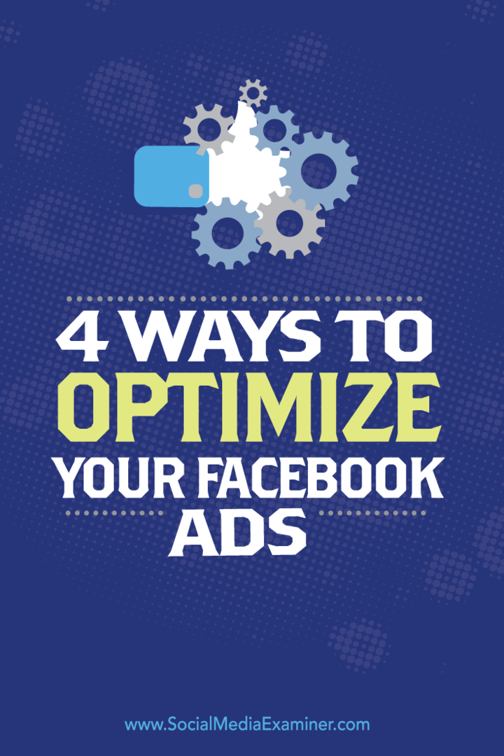 facebook reklam kampanyasını optimize et