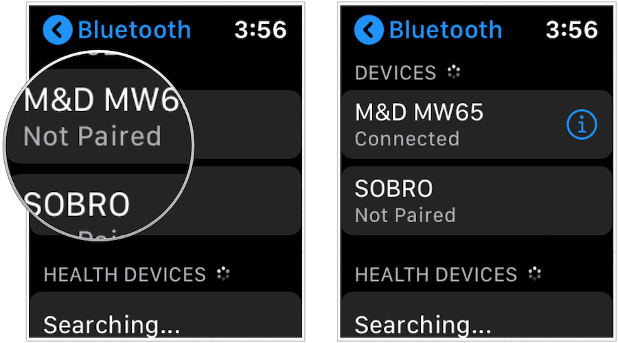 Apple Watch Bluetooth eşleştirmesi