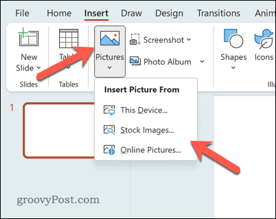 PowerPoint'te resim ekleme