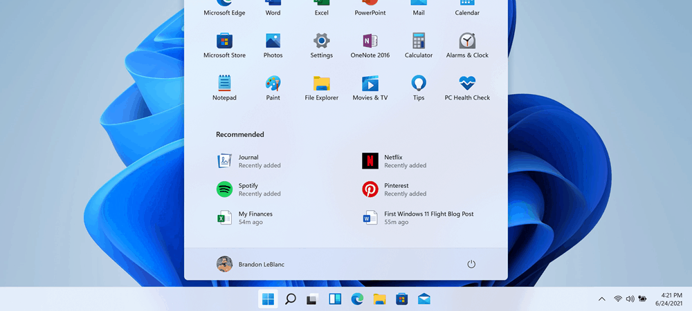 Windows 11 Başlat Menüsü'nde En Çok Kullanılan Uygulamaları Gösterme veya Gizleme