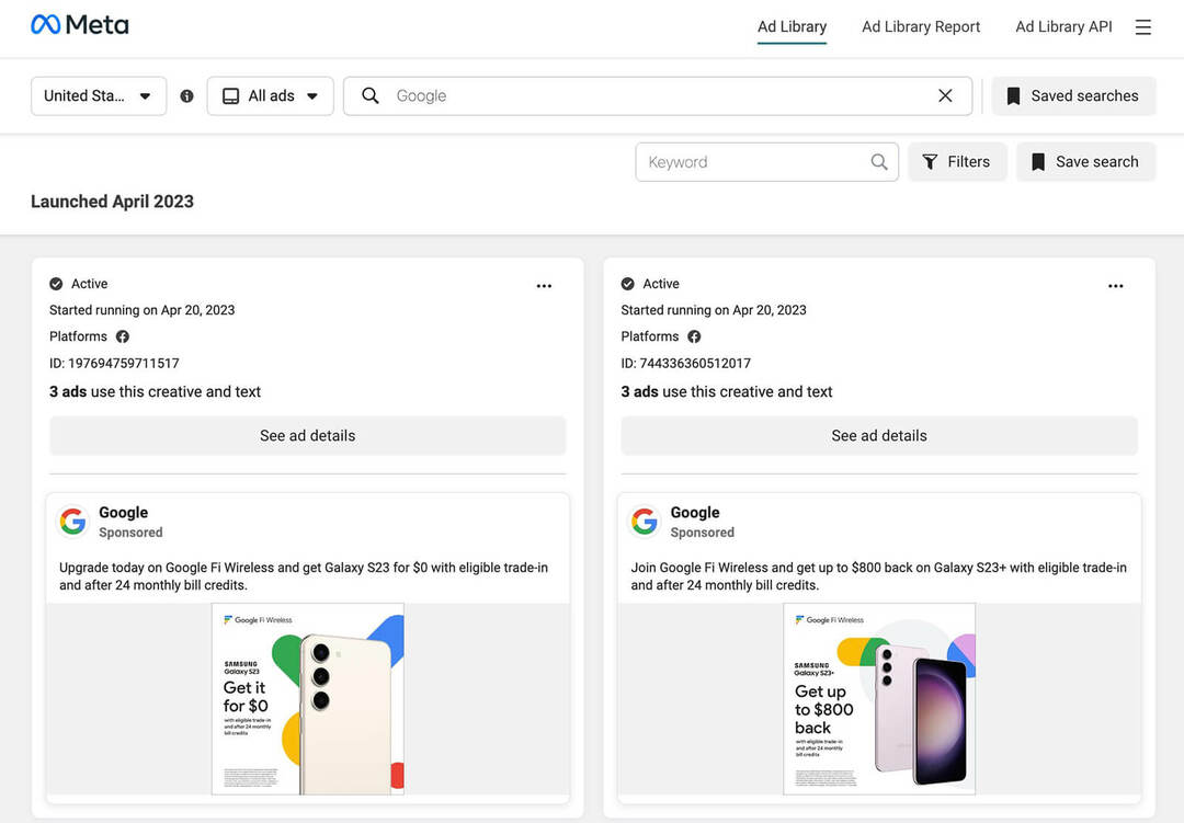google-ads-transparency-center-meta-ad-library-api-saved-searches-ads-launched-3 nisan