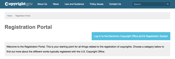 Süreç boyunca size yol göstermesi için Copyright.gov'daki kayıt portalını kullanın.