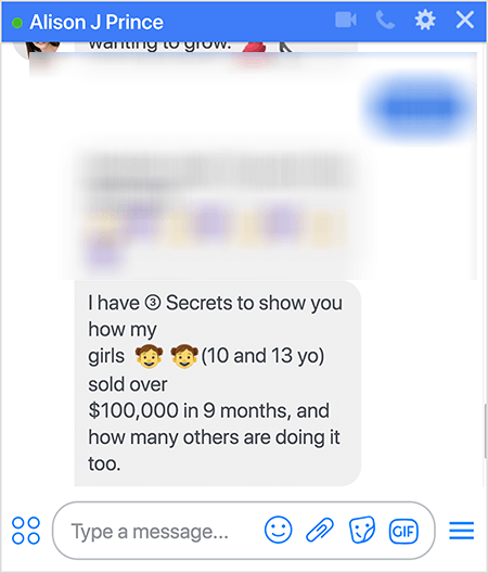Alison J Prince bot, "Size kızlarımın (10 ve 13 yaşında) 9 ayda nasıl 100.000 $ 