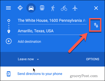 Google Haritalar konum değiştir düğmesi