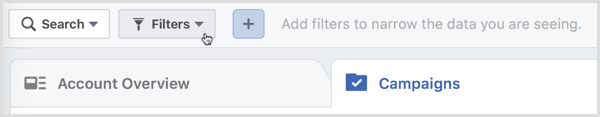facebook reklam yöneticisi filtreleri