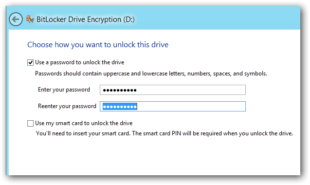 Windows 8'de USB Flash Sürücüyü şifreleme