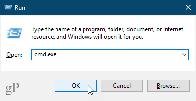 Windows 10'da Komut İstemi penceresini açın