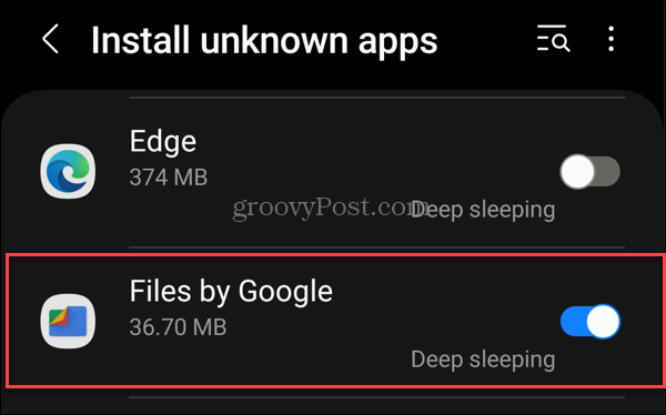 google'dan üçüncü taraf uygulama dosyaları