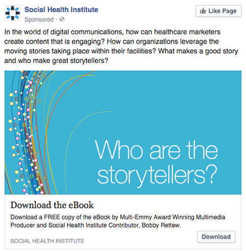 sosyal sağlık kurumu facebook reklamı
