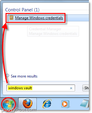 Windows 7'de Başlat menüsünden Windows Kasasına Erişin