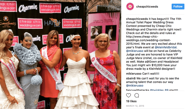 Charmin, müşterilerin tuvalet kağıdından gelinlik yaptıkları yıllık sosyal yarışmanın sponsorlarından biridir. 2015 yarışmasında, Kleinfeld Bridal da kazanan için özel yapım bir elbise ödülüyle ödüle girdi.