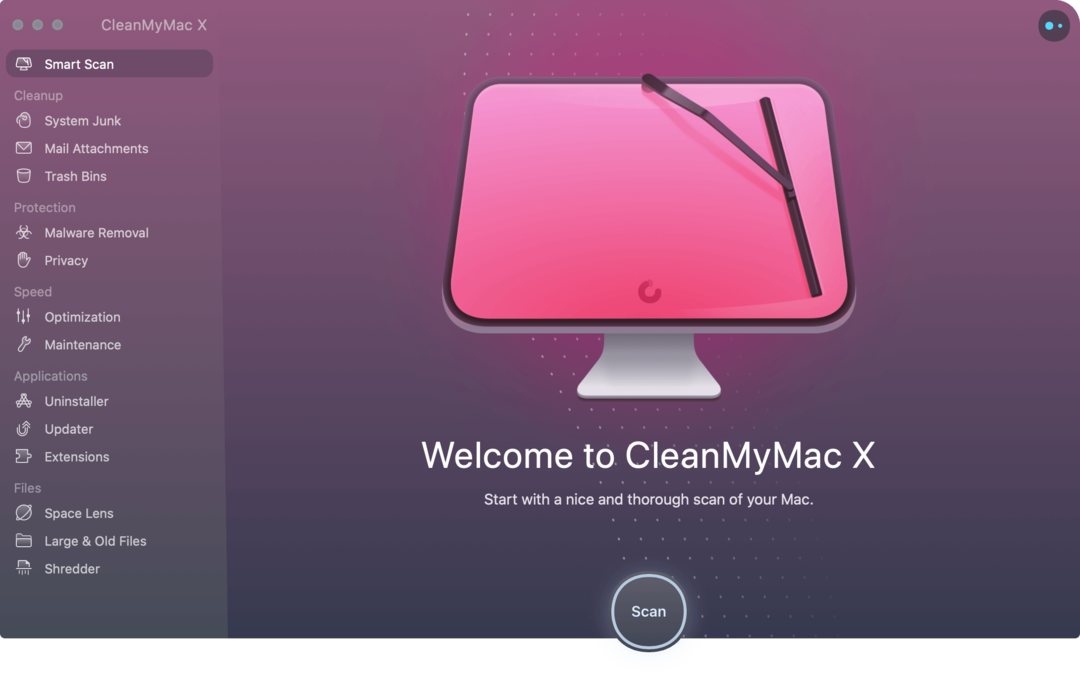 CleanMyMac X ön