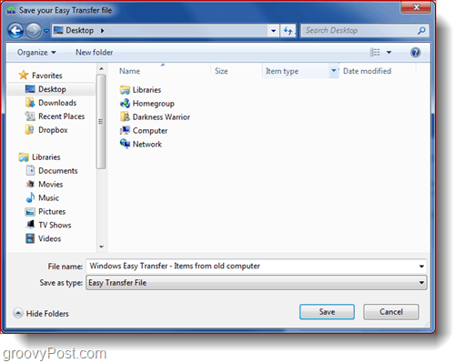 Windows 7 Kolay Aktarım Aracı - Hızlı Kılavuz