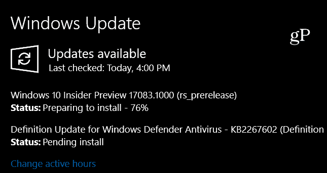 Windows 10 Önizleme Derlemesi 17083