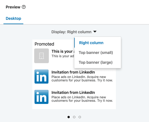 LinkedIn metin reklamı nasıl oluşturulur, adım 13, reklam önizlemesi