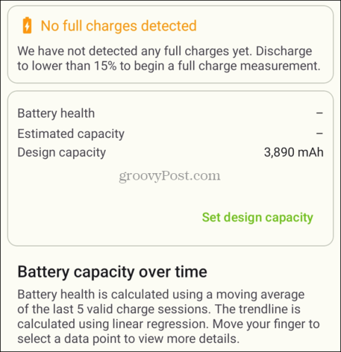 Android AccuBattery Uygulamasında Pil Sağlığını Kontrol Edin