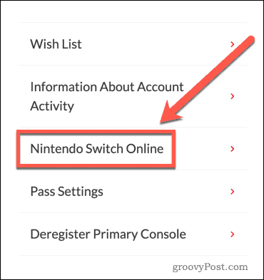 Nintendo Switch Çevrimiçi Web Sitesi Ayarları