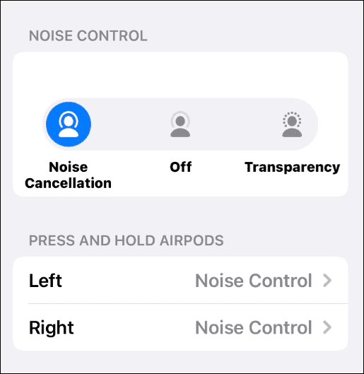 gürültü engelleme seçenekleri