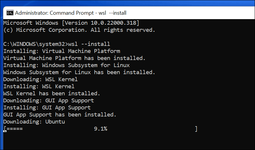 WSL ve Ubuntu kurulumu